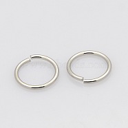 304 Stainless Steel Open Jump Rings, Stainless Steel Color, 22 Gauge, 4x0.6mm, Inner Diameter: 2.8mm, Hole: 3mm(STAS-N015-10-4x0.6mm)