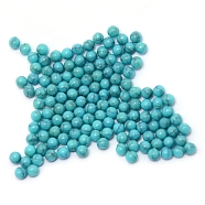 Resin Round Beads, Imitation Gemstone, Nail Art Decoration Accessories, No Hole, Turquoise, 2mm, 500pcs/bag(MRMJ-WH0068-34A-01)
