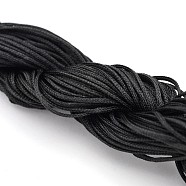Nylon Thread Nylon String for Beading Jewelry Making, Black, 1mm, about 26.24 yards(24m)/bundle, 10bundles/bag, about 262.46 yards(240m)/bag(NWIR-R002-1mm-3)