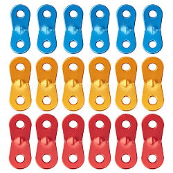 SUPERFINDINGS Aluminum Alloy Connecter, Camping Accessories, Mixed Color, 39x16x7mm, Hole: 6mm, 17pcs/boc(FIND-FH0001-71)
