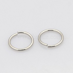 Tarnish Resistant 304 Stainless Steel Open Jump Rings, Stainless Steel Color, 22 Gauge, 4x0.6mm, Inner Diameter: 2.8mm, Hole: 3mm(STAS-N015-10-4x0.6mm)