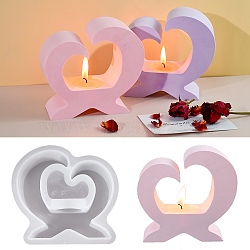 DIY Candle Making, Resin Casting Molds, For UV Resin, Epoxy Resin Craft Making, Heart, White, 134x46x147mm(SIMO-M044-02)