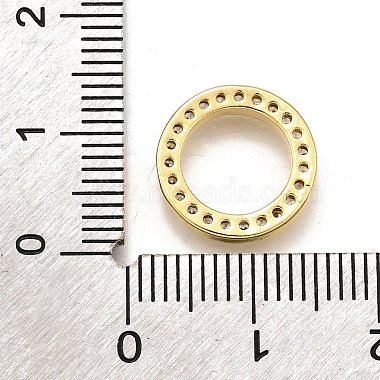 Brass Micro Pave Clear Cubic Zirconia Linking Rings(KK-K401-17G)-3