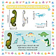 40Pcs 8 Style Dinosaur Computerized Embroidery Cloth Iron on/Sew on Patches(DIY-GA0005-45)-2