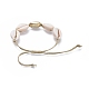 Bracelets de perles tressées en cordon de coton ciré ajustable(X-BJEW-JB05121-02)-4