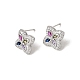 Brass Micro Pave Cubic Zirconia Stud Earrings(KK-CBA8324-25P-01)-4