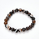 Natural Striped Agate/Banded Agate Beaded Stretch Bracelets(X-BJEW-Q692-03I)-1