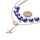 2Pcs 2 Style Brass Shell with Star Pendant Lariat Necklaces Set(NJEW-JN04208)-2