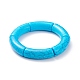 11 pièces 11 couleurs imitation pierres précieuses acrylique tube incurvé gros bracelets extensibles ensemble pour les femmes(BJEW-JB08136)-4
