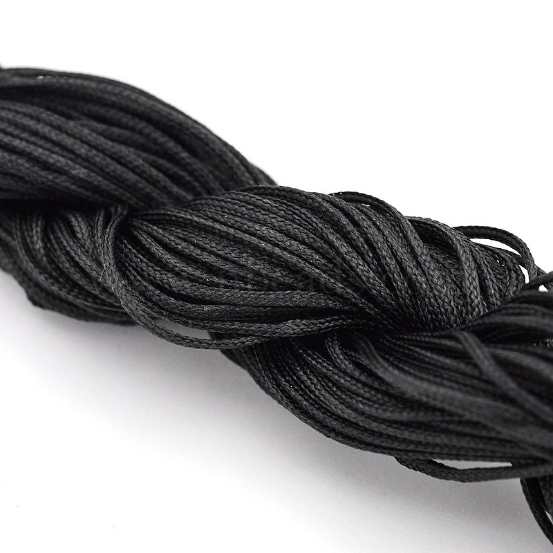 trui Interpretatief Leerling Nylon Thread Nylon String for Beading Jewelry Making, Black, 1mm, about  26.24 yards(24m)/bundle, 10bundles/bag, about 262.46 yards(240m)/bag