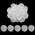 60Pcs Naturtal Capiz Shell Beads, Flat Round, No Hole, Nice for Making Shellcraft, Shell Art, Lampshades and Candles, Seashell Color, 50~90mm(FIND-PH0026-67)