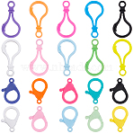 DIY Clasp Findings Kits, including Plastic Push Gate Snap Keychain Clasp Findings & Lobster Claw Clasps, Mixed Color, 35~51x24.5~25x5.5~6mm, Hole: 3~6mm(DIY-SP0003-67)