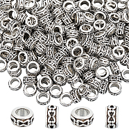 200Pcs Tibetan Style Alloy Beads, Large Hole Beads, Rondelle, Antique Silver, 6x3.5mm(FIND-SC0002-45)