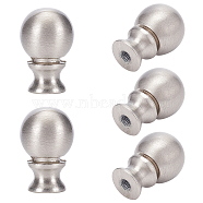 Zinc Alloy Ball Lamp Finials for Lamps Top Knob, Lamp Shade Holder Screw Cap, Round, Platinum, 2.4x3.7cm, Hole: 5.5mm(FIND-WH0048-52)