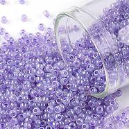 TOHO Round Seed Beads, Japanese Seed Beads, (916) Lavender Ceylon Pearl, 11/0, 2.2mm, Hole: 0.8mm, about 1111pcs/bottle, 10g/bottle(SEED-JPTR11-0916)