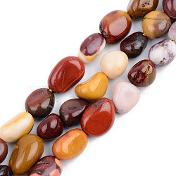 Natural Mookaite Beads Strands, Tumbled Stone, Nuggets, 5~13x5~10x3~8mm, Hole: 1mm, about 40~60pcs/strand, 14.57 inch~15.74 inch(37~40cm)(G-S359-166)