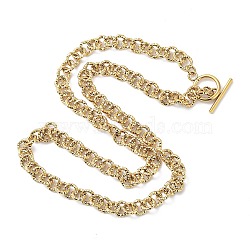 Ion Plating(IP) 304 Stainless Steel Rolo Chain Necklace, Golden, 19.92 inch(50.6cm)(NJEW-K249-02G)