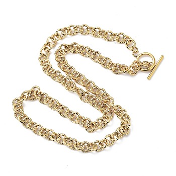 Ion Plating(IP) 304 Stainless Steel Rolo Chain Necklace, Golden, 19.92 inch(50.6cm)