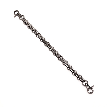 Iron Bag Chain Handle, with Lobster Claw Clasps, for Bag Straps Replacement Accessories, Gunmetal, 26.1x1.2x0.55cm