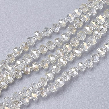 4mm LightGoldenrodYellow Rondelle Glass Beads