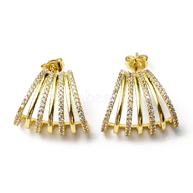 Crystal Rhinestone Claw Stud Earrings(EJEW-D055-05G)-2