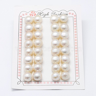 11mm FloralWhite Rondelle Pearl Beads