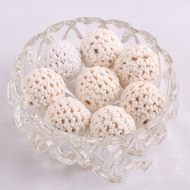 Old Lace Round Fibre Beads