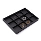 Stackable Wood Display Trays Covered By Black Leatherette(X-PCT106)-2
