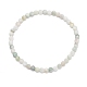Bracelet extensible de perles de pépite à facettes en jade myanmar naturel / jade birman(BJEW-JB07217-01)-1
