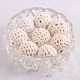 Handmade Woolen Macrame Wooden Pom Pom Ball Beads(MAKN-PW0001-047A)-1