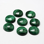 Natural Malachite Cabochons, Half Round/Dome, 15x5mm(X-G-O146-03G)