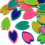 Opaque Cellulose Acetate(Resin) Cabochons, Heart, Mixed Color, 22x15x2.5mm(KY-N018-13)