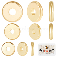 60Pcs 3 Style Brass Beads, Long-Lasting Plated, Disc/Flat Round, Heishi Beads, Real 24K Gold Plated, 7~10x1.5~2mm, Hole: 1.8~3mm, 20pcs/style(KK-BBC0003-56G)