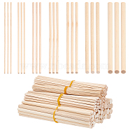 Elite 150Pcs 7 Style Round Wooden Sticks, Dowel Rods, for Children Toy Building Model Material Supplies, PeachPuff, 15x0.22~1cm(DIY-PH0008-41)