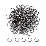 Iron Split Rings, Double Loops Jump Rings, Cadmium Free & Nickel Free & Lead Free, Gunmetal, 8x1.4mm, about 6.6mm inner diameter, Single Wire: 0.7mm, about 7000pcs/1000g(JRD8MM-01B-NF)