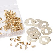 SUPERFINDINGS 60Sets Iron Frame Accessories, with Screw, Golden, 23x0.4mm(FIND-FH0003-18)