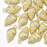 Alloy Pendants, Conch Shape, Light Gold, 24x11.5x5.5mm, Hole: 2mm(X-PALLOY-T065-43)