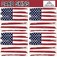 PVC Plastic Waterproof Card Stickers, Self-adhesion Card Skin for Bank Card Decor, Rectangle, Flag, 186.3x137.3mm(DIY-WH0432-207)