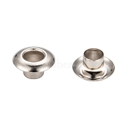 201 Stainless Steel Eyelet Beads, Stainless Steel Color, 9.5x4.5mm, Hole: 4mm(STAS-R066-07)