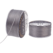 Nylon Beading Thread, Seed Bead Thread, Nylon String for Jewelry Beading Bracelets Making, Dark Gray, 0.1mm, about 50.31 Yards(46m)/Roll(NWIR-WH0005-10E)