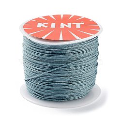 Nylon Thread Cord, For Jewelry Making, Steel Blue, 0.8mm, about 109.36 yards(100m)/roll(NWIR-E029-0.8mm-30)