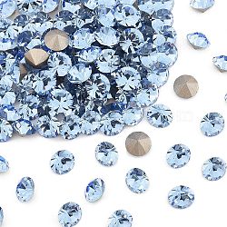 Preciosa&reg MAXIMA Crystal Round Stones, Czech Crystal, Dura Foiling, Round(431 11 615 Chaton), 30020 Light Sapphire, SS45(9.85~10.2mm)(X-PRC-RBSS45-30020)