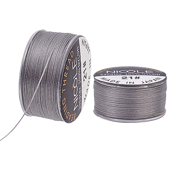 Nylon Beading Thread, Seed Bead Thread, Nylon String for Jewelry Beading Bracelets Making, Dark Gray, 0.1mm, about 50.31 Yards(46m)/Roll