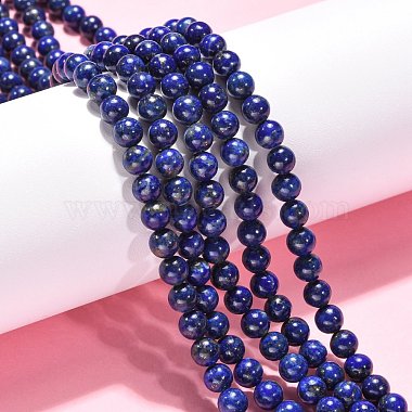 Natural Lapis Lazuli Beads Strands(X-G-G423-6mm-AB)-6