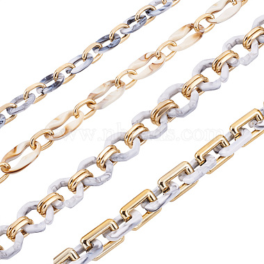 Fashewelry 4Pcs 4 Style Acrylic Curb Chain Bag Strap(FIND-FW0001-22)-2