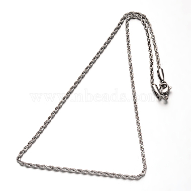 Non-Tarnish 304 Stainless Steel Rope Chains Necklaces(NJEW-O067-A-37)-2