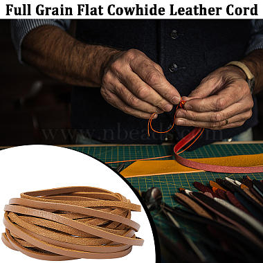 Flat Cowhide Leather Jewelry Cord(LC-GF0001-10B-02)-4