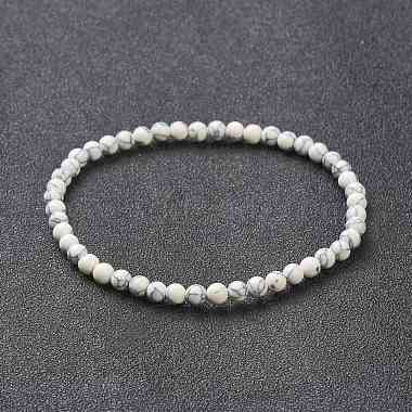 Bracelets extensibles en perles synthétiques howlite(BJEW-A117-A-10)-2
