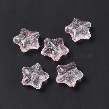 Indian Red Star Acrylic Beads