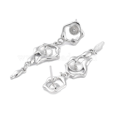 925 Sterling Silver Stud Earrings Findings(EJEW-B038-05P)-2